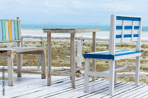 chairs on wooden deck