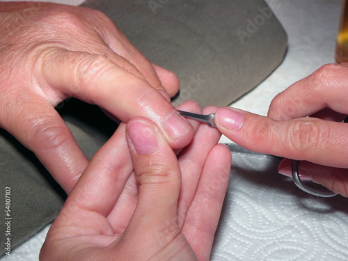 Manicure making.