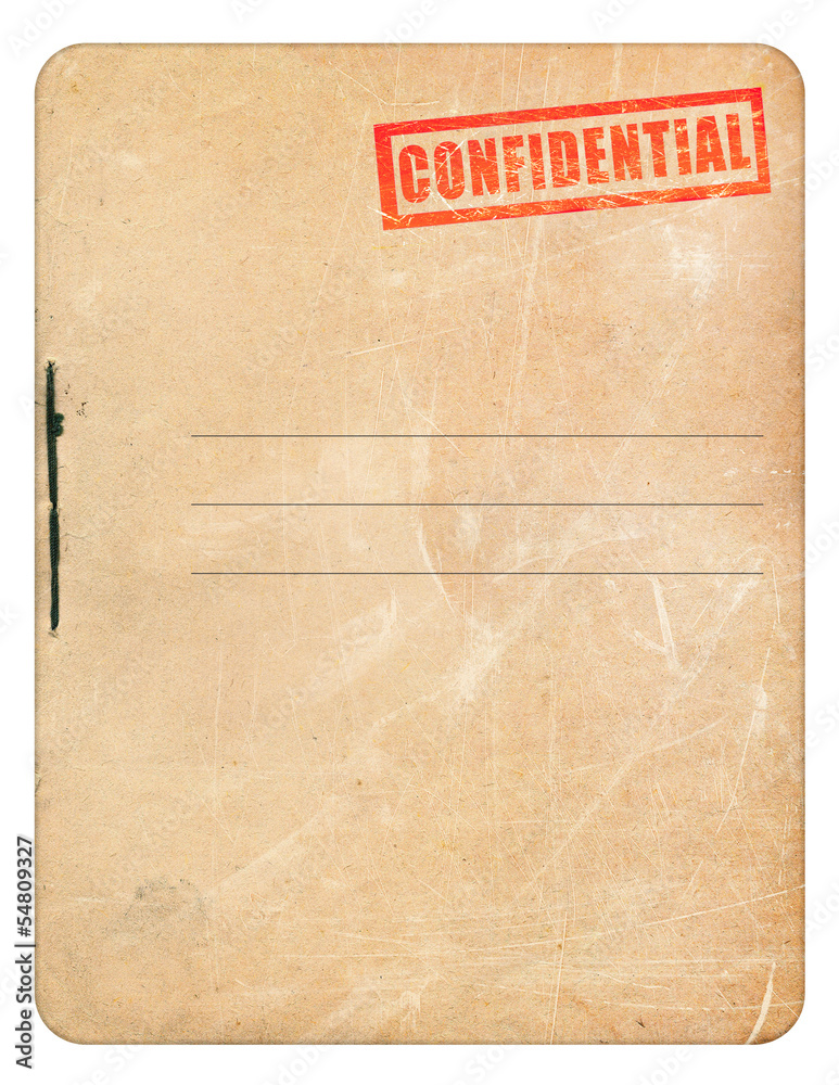 Confidential folder for papers Stock Photo | Adobe Stock