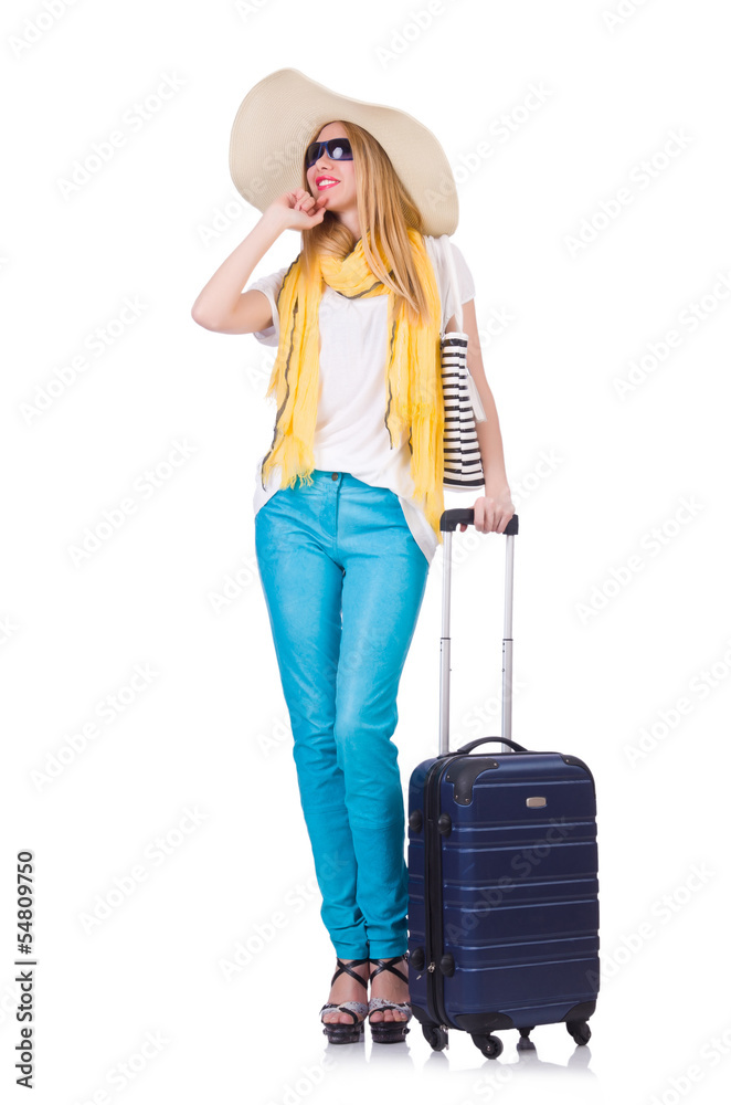 Young woman preparing for vacation Young woman preparing for vacation