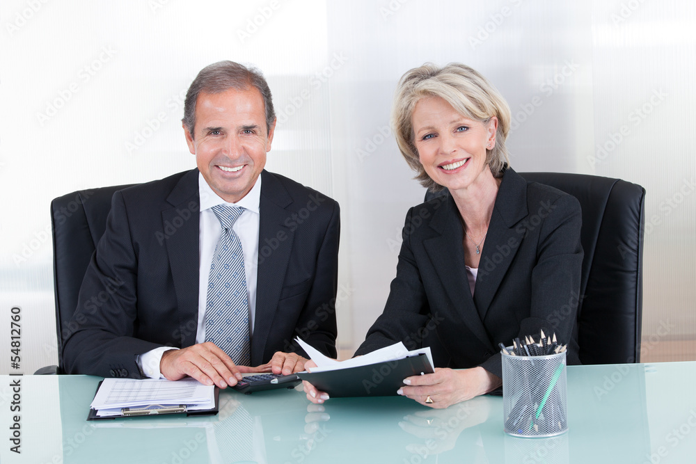 Mature Businessman And Businesswoman Planning Mature Businessman And Businesswoman Planning