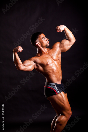 young bodybuilder posing