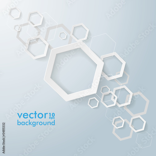 White paper hexagons Line