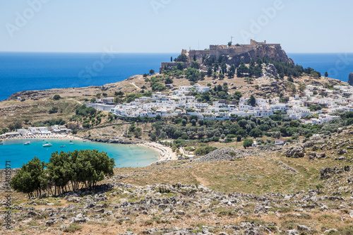 Lindos town in Rhodes, Greece