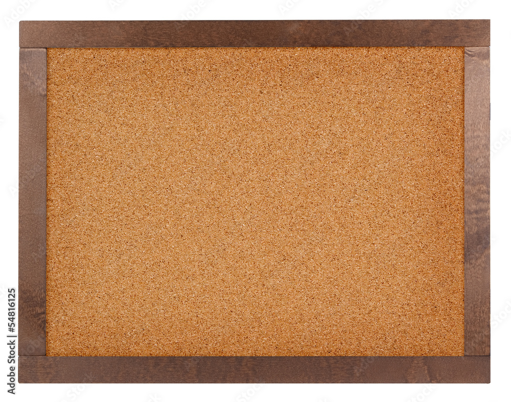 Fototapeta premium Empty corkboard isolated on white