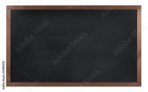 Empty blackboard (chalkboard) isolated on white