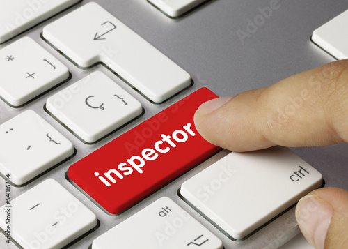 Inspector keyboard key finger