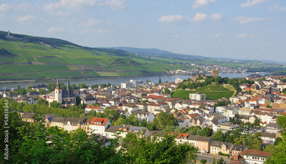 Bingen am Rhein - Rüdesheim im Hintergrund