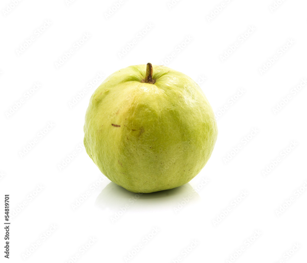 Guava on white background Guava on white background