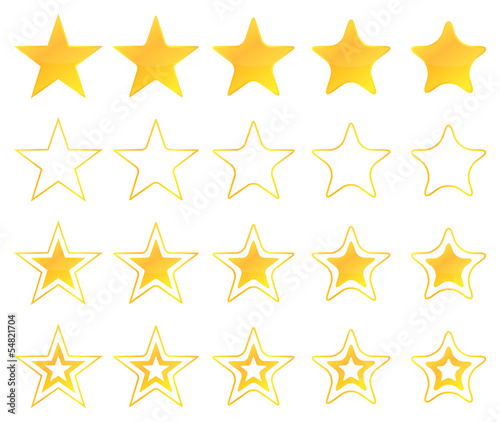 Golden Stars Icon Set