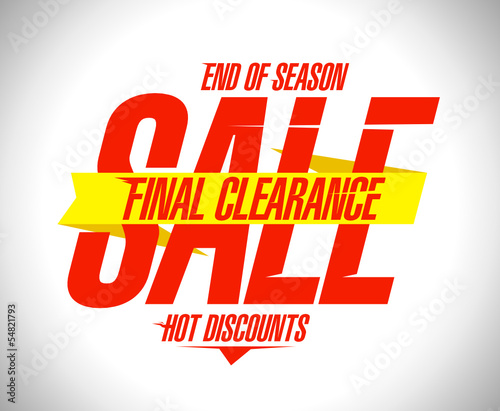 Final clearance sale design template