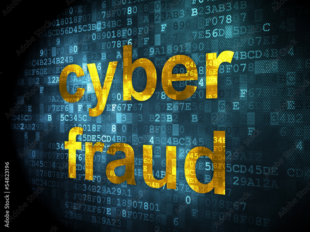 Safety concept: Cyber Fraud on digital background