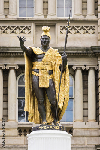 King Kamehameha Statue in historic downtown Honolulu.