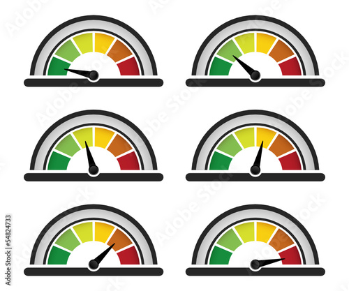 set of performance or speed meter