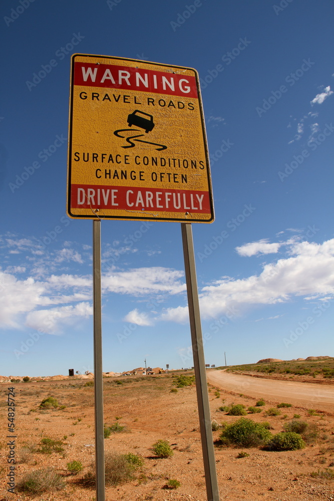 Obraz premium road sign outback australia