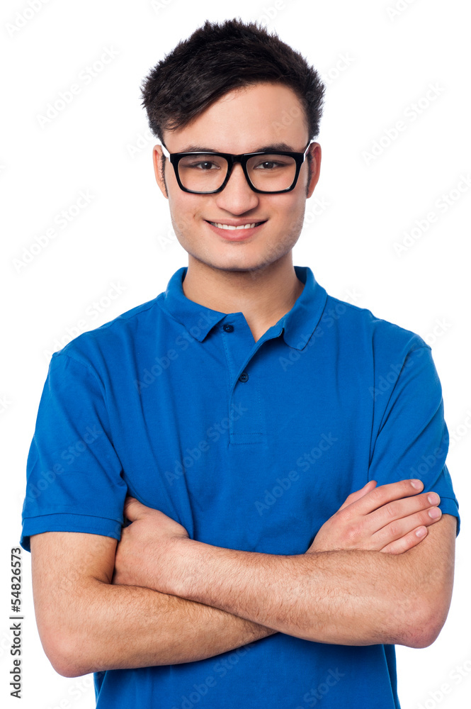 Smart smiling guy wearing spectacles Smart smiling guy wearing spectacles