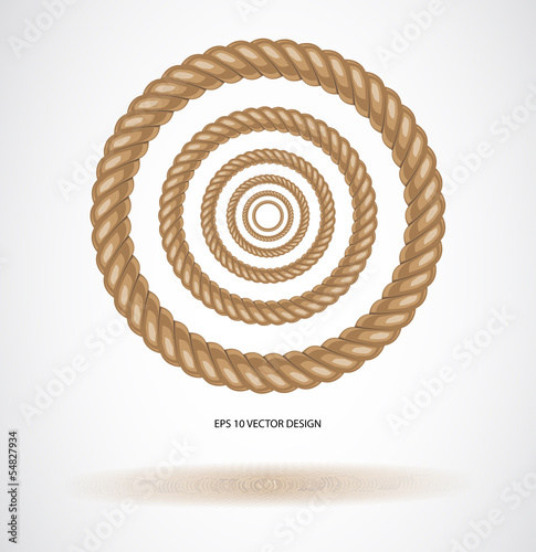  Circle rope illustration vector. 