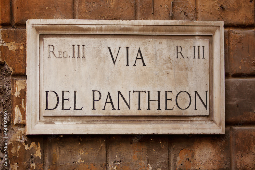 Street Sign, Rome Street Sign, Rome