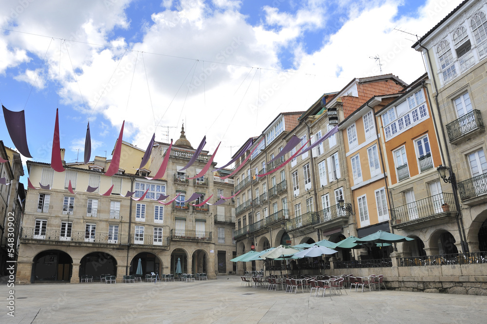 ourense old city,  monumental square