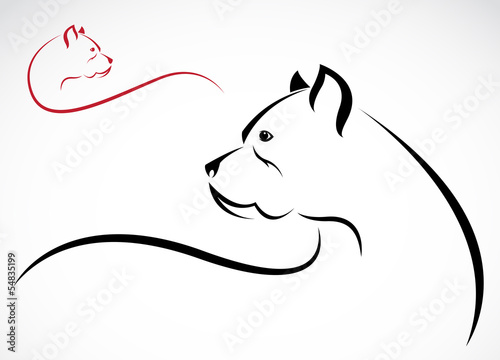 Vector image of an pitbull