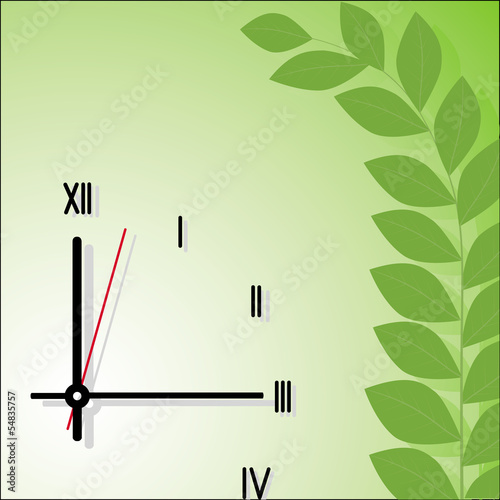 hours  on a green background