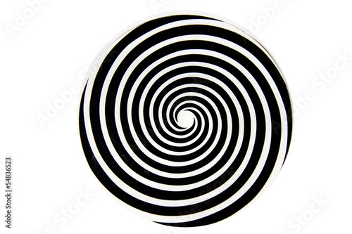 Black and white hypnotic whirlpool shape photo