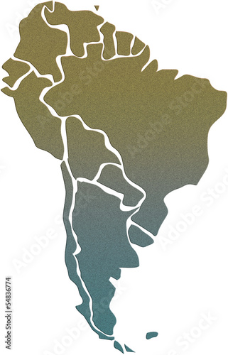 South America map photo