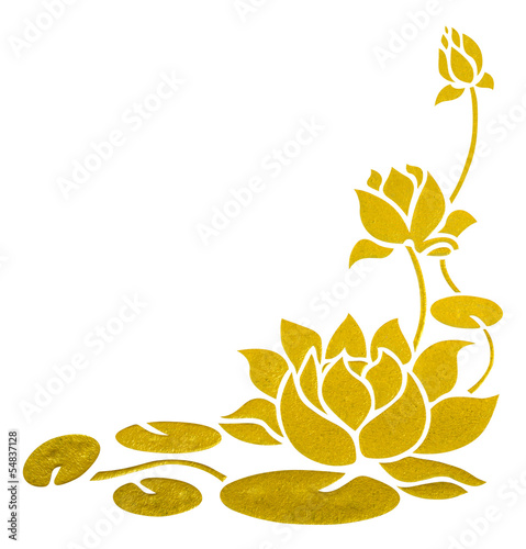 painting of lotus with clipping path