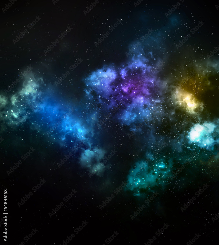 nebula cloud in deep outer space