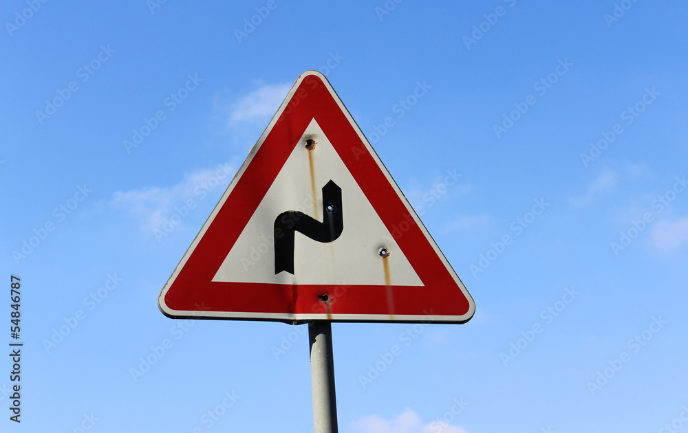 Road Sign and Gunshot, South Italy