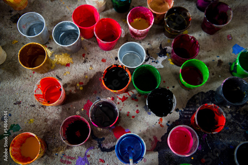 multicolored paint