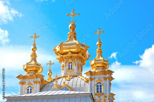 Church in Petergof (Petrodvorets) Saint-Petersburg, Russia