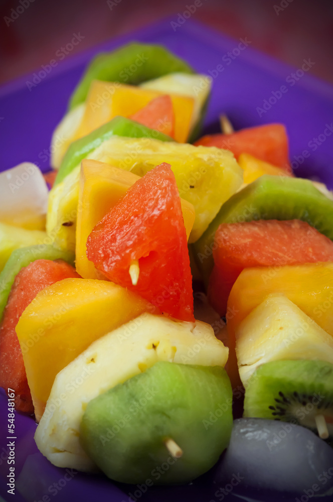 Mixed fruits on skewers -Spiedini di frutta fresca Mixed fruits on skewers -Spiedini di frutta fresca