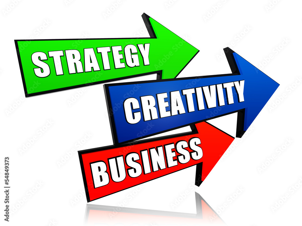 strategy, creativity, business in arrows strategy, creativity, business in arrows