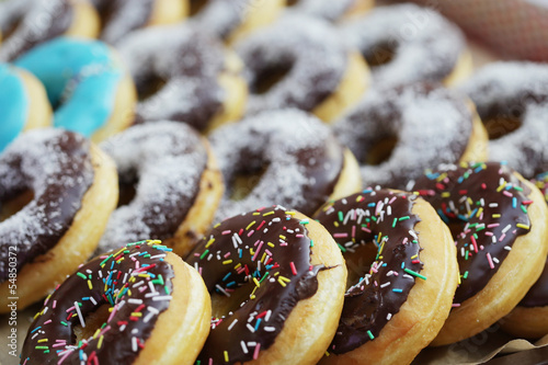 Tela colorful donuts