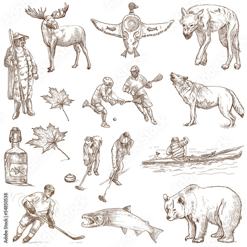 Canvas Print Canada - hand drawn illustrations - part 1