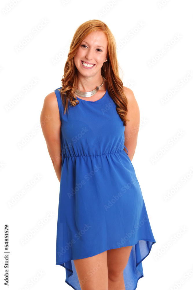 Attractive woman standing on white background Attractive woman standing on white background
