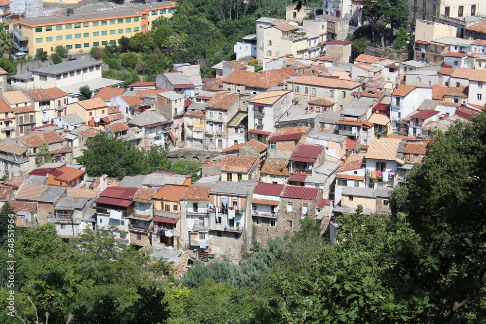 Old Houses and City, Calabria, South Italy