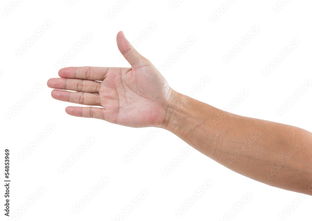 Man hand isolated on white background Man hand isolated on white background