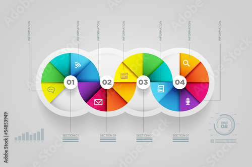 Circle shape infographic design template.