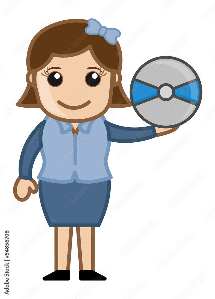 Compact Disk - Business Cartoons Vectors Compact Disk - Business Cartoons Vectors
