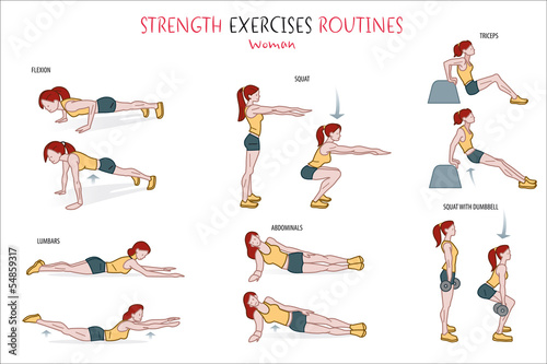 Strength Exercise Routine Woman