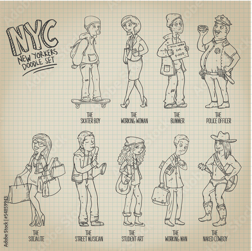 New Yorkers Doodle Set