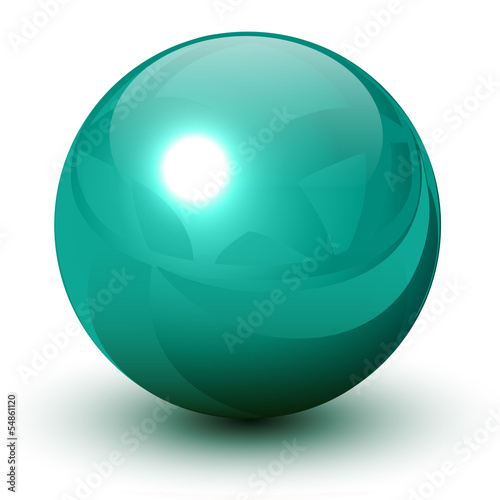 Green glossy sphere