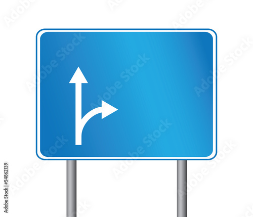 Road direction sign