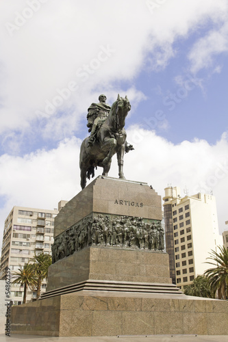 Equestrian statue of General Artigas in Montevideo, Uruguay photo