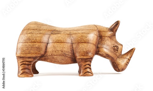 Rhinoceros rhino sculpture isolated