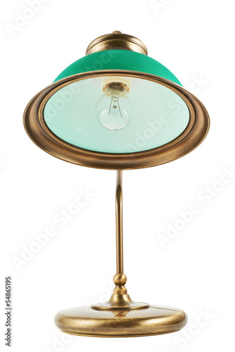 Metal table-lamp isolated