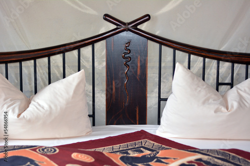 romantic bedroom on a african resort