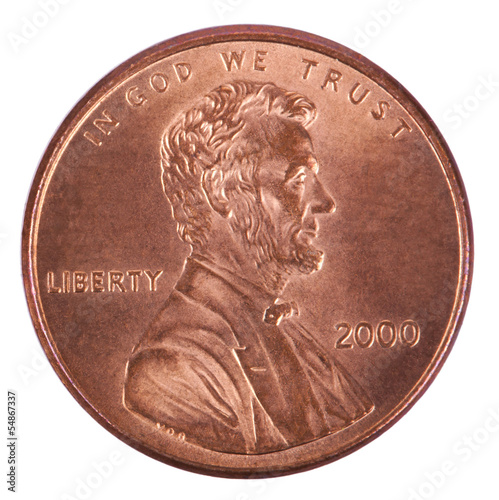 Isolated Penny - Heads Frontal